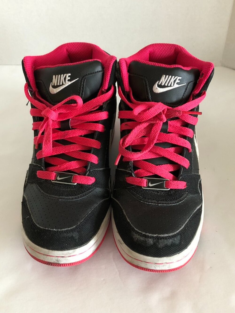 NIke Air Force 1 Black Pink White High Top 2011 Women Shoes Sneakers Size 6.5